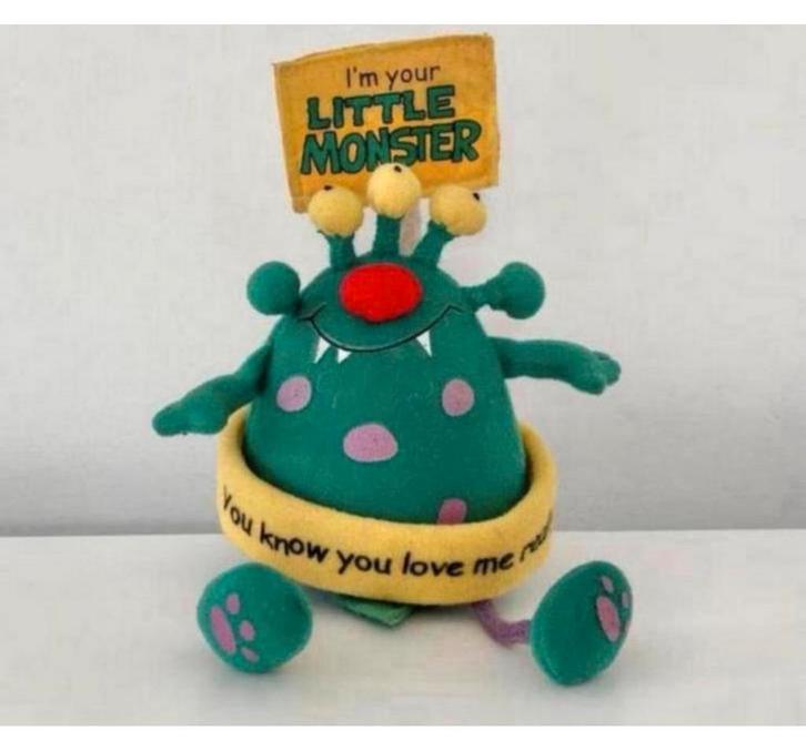 Peluche Vintage Xpressions I'm Your Little Monster 1980, Collections, Jouets miniatures, Comme neuf, Enlèvement ou Envoi