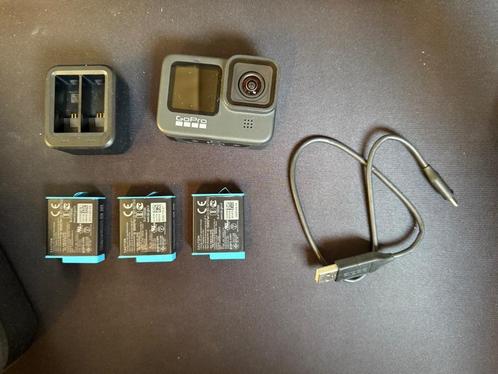 GoPro 9 Hero zwart + 3 batterijen + drievoudige oplader, Audio, Tv en Foto, Actiecamera's, Zo goed als nieuw, GoPro, Ophalen of Verzenden