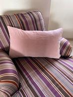 Set van oud roze kussenhoezen en fleecedeken, Ophalen, Zo goed als nieuw, Roze