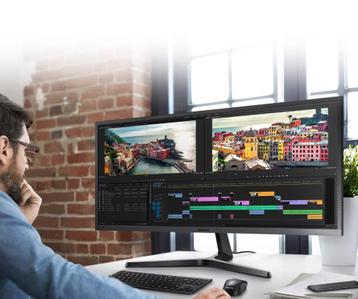 Samsung 34 inch ultrawide gaming monitor (nieuwstaat)   beschikbaar voor biedingen