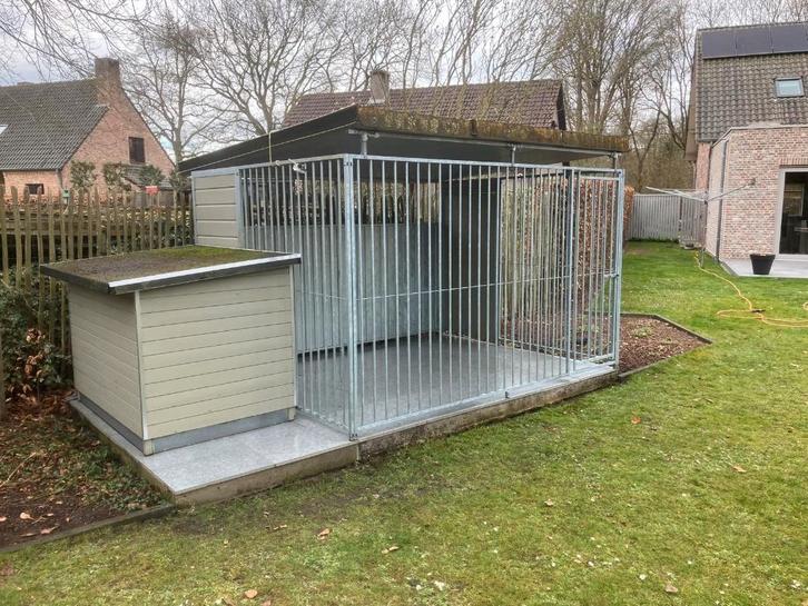 hondenkennel en hondenhok, Animaux & Accessoires, Maisons pour chiens, Utilisé, Chenil chien, Enlèvement