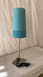 Designlamp. Turkoois en blauwe lampenkap, Huis en Inrichting, Ophalen of Verzenden, Zo goed als nieuw, Metaal