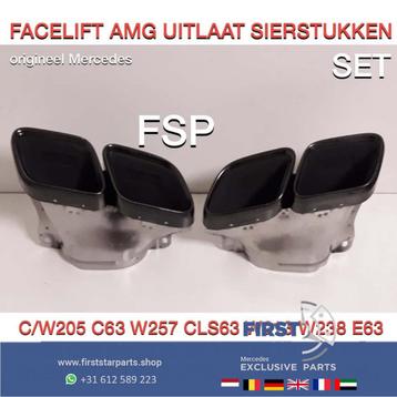 FACELIFT 63 AMG SIERSTUKKEN SET ZWART C63 E63 GLC63 GLE63 G6 beschikbaar voor biedingen