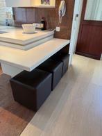 Design poef, Huis en Inrichting, Ophalen, Vierkant, Minder dan 50 cm, Zo goed als nieuw