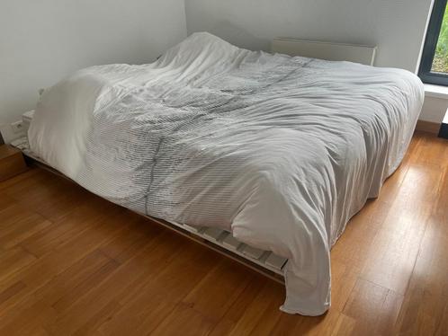 2 persoons bed - GRATIS, Huis en Inrichting, Slaapkamer | Bedden, Gebruikt, Tweepersoons, 180 cm, 200 cm, Hout, Wit, Ophalen