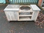 Meubel hardhout bbq, Tuin en Terras, Ophalen, Zo goed als nieuw