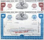 2X Pennsylvania New York Central Transportation Company 1969, Postzegels en Munten, Aandelen en Waardepapieren, Ophalen of Verzenden