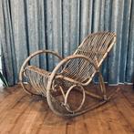 Vintage rotan & bamboe schommelstoel, Antiek en Kunst, Ophalen