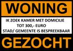 Gezocht kamer domicilie € 300,- (Je cherche une chambre), Immo