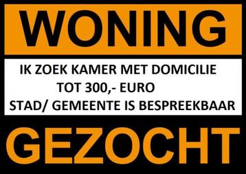 Gezocht kamer domicilie € 300,- (Je cherche une chambre) beschikbaar voor biedingen