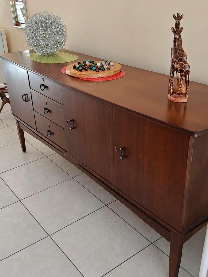 Vintage kast in zeldzaam Kaapse Walnoot., Huis en Inrichting, Kasten | Dressoirs, Gebruikt, 50 tot 100 cm, 75 cm of meer, Met lade(s)