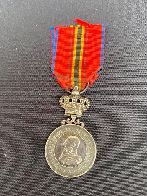 Lot 24 : Médaille Léopold II du Congo, Collections, Objets militaires | Général, Enlèvement ou Envoi