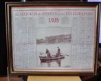 calendrier almanach des postes de 1935 en cadre, Collections, Enlèvement ou Envoi, Utilisé