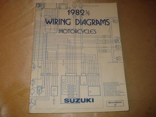 SUZUKI 1982 Schémas de Câblage Electriques Motos, Motos, Modes d'emploi & Notices d'utilisation, Suzuki, Enlèvement ou Envoi