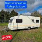 Caravan Knaus papieren slaapkamer Badkamer camping werfkeet, Caravans en Kamperen, Caravans, Uitbouw voortent, Rondzit, Omvormbare zithoek