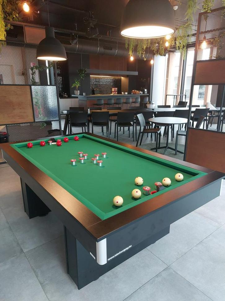 nieuwe golfbiljart / stoppenbiljart / topbiljart 100 % zwart, Sport en Fitness, Biljarten en Poolen, Nieuw, Biljarttafel, Ophalen