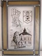 Glas in lood raam mijnbouw, Antiek en Kunst, Ophalen of Verzenden