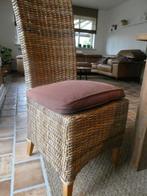 Rieten eetkamerstoelen in perfecte staat, Huis en Inrichting, Stoelen, Ophalen, Bruin, Riet of Rotan, Vijf, Zes of meer stoelen
