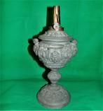 Lampe à kérosène antique en zinc coulé, Enlèvement ou Envoi