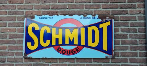 Emaillebord Schmidt rouge, Verzamelen, Merken en Reclamevoorwerpen, Gebruikt, Ophalen of Verzenden