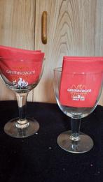 glas GRIMBERGEN - witte tekening, Verzamelen, Ophalen of Verzenden, Bierglas