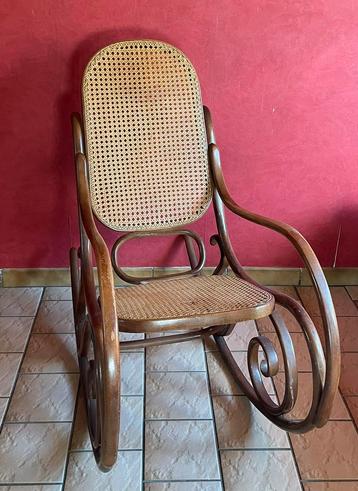 Rocking-chair (fauteuil à bascule) bois/rotin