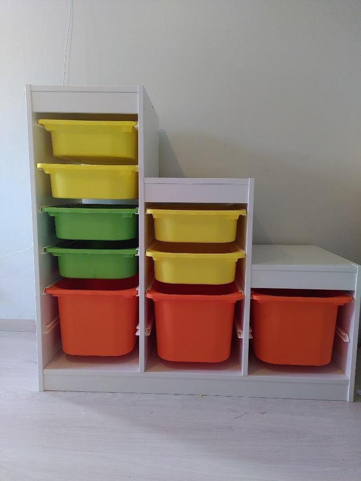 TROFAST Opbergcombinatie met bakken, Kinderen en Baby's, Kinderkamer | Commodes en Kasten, Gebruikt, Kast, 90 tot 105 cm, 75 tot 100 cm