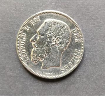 Munt 5 frank België 1875