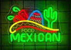 Lampe LED de style néon Mexican Food (32,5 x 22,5 cm), Enlèvement ou Envoi, Neuf, Table lumineuse ou lampe (néon)