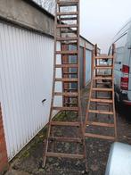 Houten ladders grote 2.70m kleine is verkocht, Doe-het-zelf en Bouw, Ladders en Trappen, Ladder, Zo goed als nieuw, Ophalen