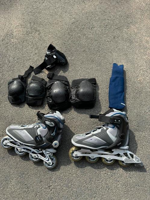 FILA Helix 56 schaatsen met beschermende uitrusting, Sport en Fitness, Skeelers, Zo goed als nieuw, Bescherming, Ophalen of Verzenden