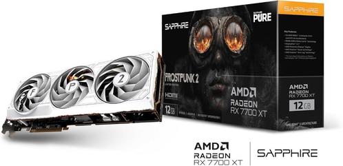 Sapphire Pure AMD Radeon RX 7700 XT — Frostpunk 2 Ed. - 12 G, Computers en Software, Videokaarten, Nieuw, AMD, PCI-Express 4.0