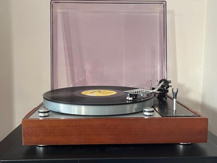 Thorens 150MK2 draaitafel + Shure M44MB cartridge = erg mooi, Audio, Tv en Foto, Platenspelers, Gebruikt, Platenspeler, Thorens