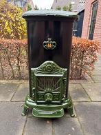 Prachtige ovale Franco Belge gietijzeren houtkachel/kolen, Ophalen, Overige brandstoffen, Zo goed als nieuw, Vrijstaand