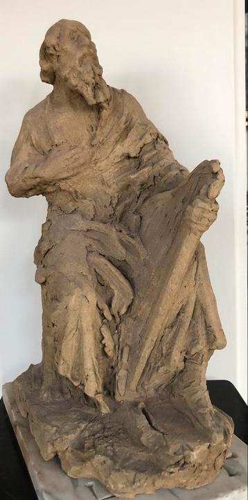 Pierre Theunis (1883-1950), Koning David, klei, ca. 1930 beschikbaar voor biedingen