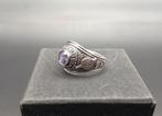 Zilver zegelring met amethist | 19 mm, Handtassen en Accessoires, Ringen, 19 tot 20, Ophalen of Verzenden, Zo goed als nieuw, Dame of Heer