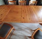 Tafel en 8 stoelen, Huis en Inrichting, Tafels | Eettafels, Ophalen, Gebruikt, 200 cm of meer, 50 tot 100 cm