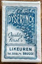 Ancien jeu de cartes LIQUORS DYSERYNCK/BRUGGE, Enlèvement ou Envoi, Comme neuf, Carte(s) à jouer
