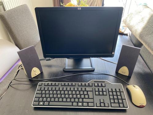 PC-set: HP Scherm + Dell Toetsenbord + Muis & Speakers, Computers en Software, Monitoren, Zo goed als nieuw, Ophalen