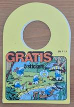De Smurfen 5 stickers 1982 Peyo Schtroumpfs, Ophalen of Verzenden, Smurfen, Zo goed als nieuw, Plaatje, Poster of Sticker