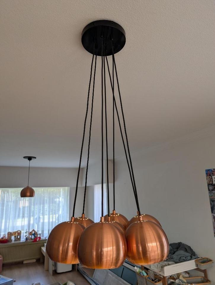 Zuiver Multishine - Hanglamp - 7 lichtspunten - Koper, Huis en Inrichting, Lampen | Hanglampen, Gebruikt, 75 cm of meer, Metaal
