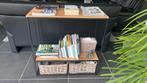 Console - bijzettafel met zwart metalen frame, Huis en Inrichting, Ophalen, 50 tot 100 cm, Rustiek, Zo goed als nieuw