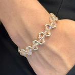 Miyuki armband met facetkralen en parelbloemen, Overige materialen, Sarahberlemont@outlook.com, Bohêmia, Belgique