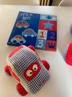 Decoratie “ It’s a boy” kader + 2 stoffen auto’s, Ophalen