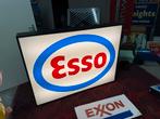 boîte à lumière publicitaire pour pompe à essence Esso, Collections, Enlèvement, Utilisé, Table lumineuse ou lampe (néon)