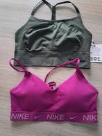 2 NIEUWE SPORT BH'S NIKE/HUMMEL (XS), Nike, Enlèvement, Gris, Soutien-gorge