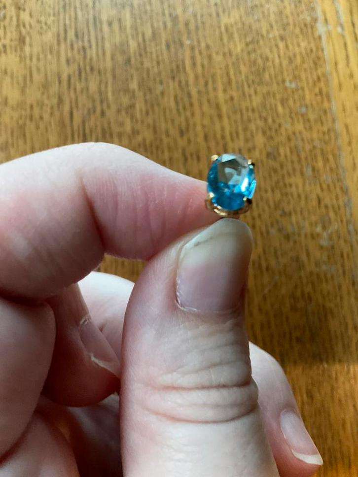 Boucles d'oreilles en pierre bleue, Bijoux, Sacs & Beauté, Bagues, Comme neuf, Envoi