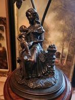 Zeer mooie antieke staanlamp met bijhorende tafeltje., Antiek en Kunst, Ophalen