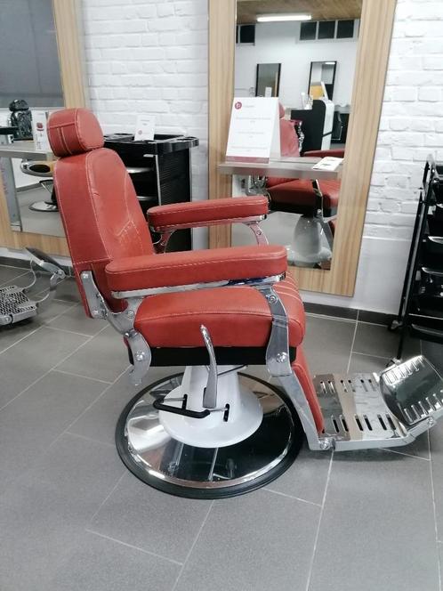 Promo: Herenstoel / kapperstoel Sylvio cognac NIEUW!, Handtassen en Accessoires, Uiterlijk | Haarverzorging, Nieuw, Overige typen