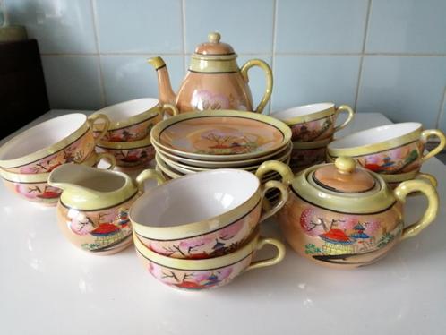 Antiek flinterdun Chinees thee-setje, Antiek en Kunst, Antiek | Porselein, Ophalen of Verzenden